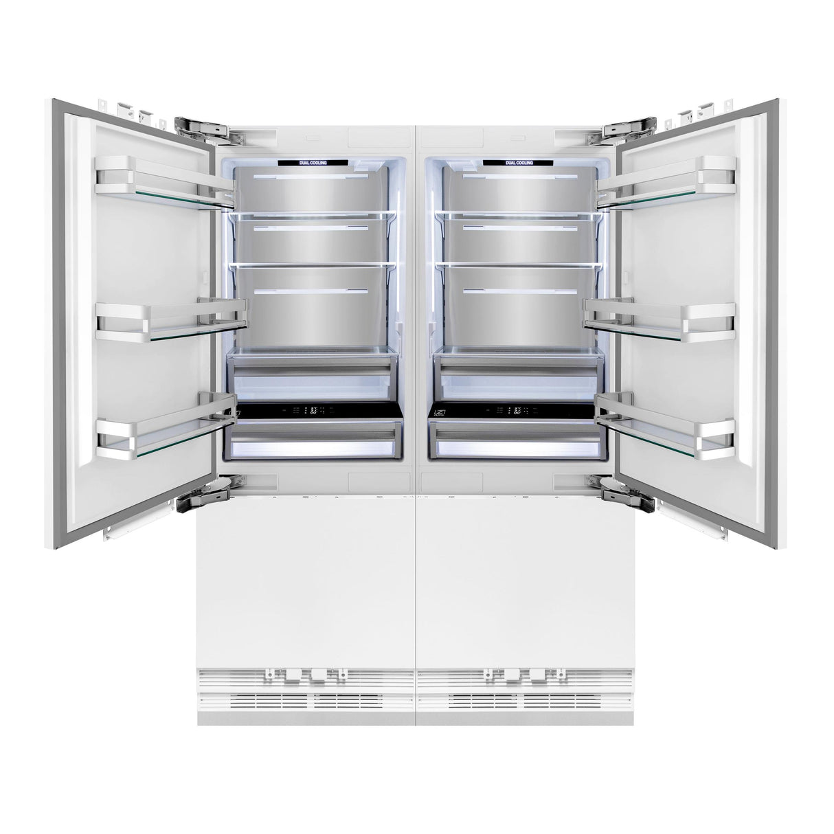 ZLINE 60" 32.2 cu. Ft. Panel Ready Built-In 4-Door French Door Refrigerator with Internal Water and Ice Dispenser (RBIV-60) - (RBIV60)