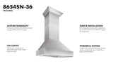 ZLINE DuraSnow Stainless Steel Range Hood with DuraSnow Shell (8654SN) - (8654SN48)