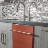 ZLINE 24 in. Top Control Dishwasher with Stainless Steel Tub and Modern Style Handle, 52dBa (DW-24) [Color: Copper] - (DWC24)