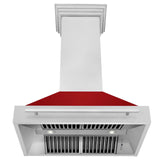 ZLINE 36 in. DuraSnow Stainless Steel Range Hood with DuraSnow Shell (8654SNX-36) [Color: Red Matte] - (8654SNXRM36)