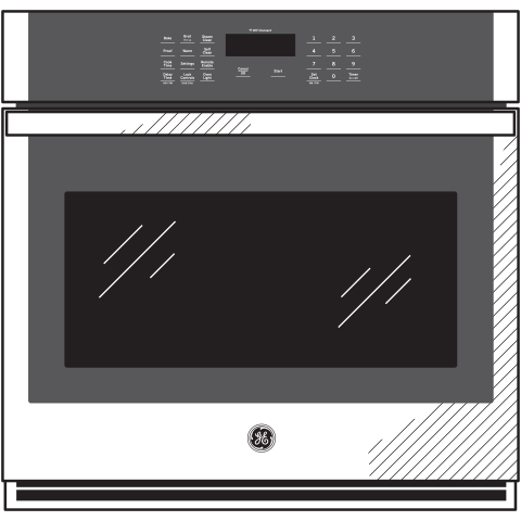 GE JKS3000DNWW - 27 in. 4.3 cu. ft. Smart Electric Single Wall Oven - White