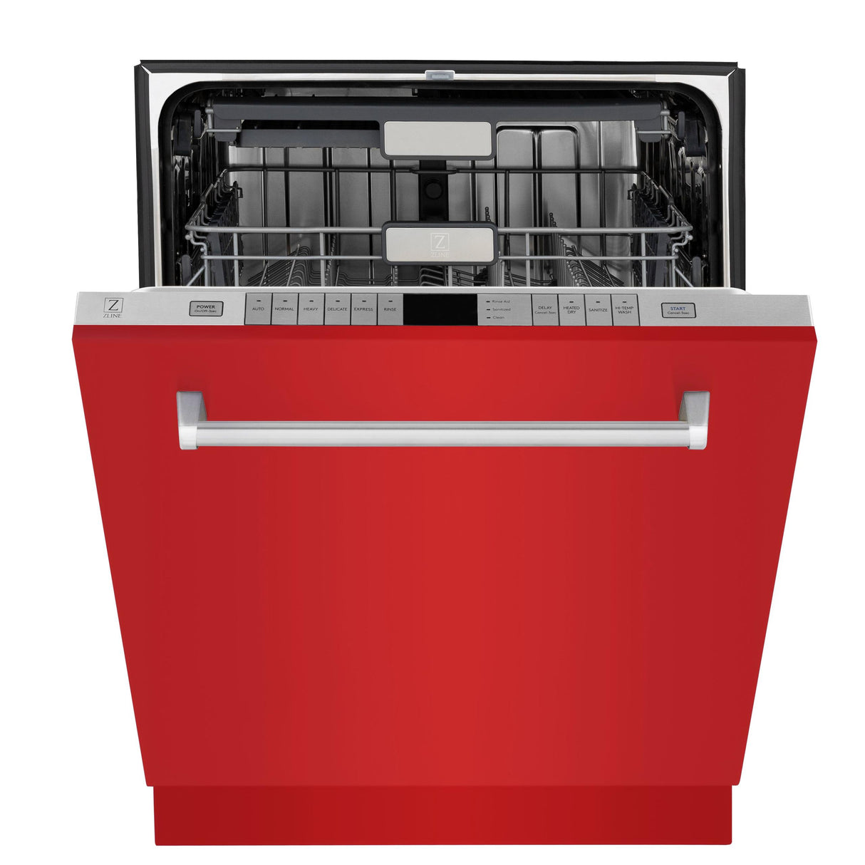ZLINE 24" Monument Series 3rd Rack Top Touch Control Dishwasher with Stainless Steel Tub, 45dBa (DWMT-24) [Color: Red Matte] - (DWMTRM24)