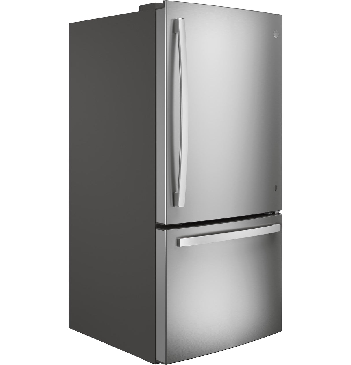 GE GDE25EYKFS - 33 in. 24.8 cu. ft. Bottom Freezer Refrigerator with Ice Maker - Fingerprint Resistant Stainless