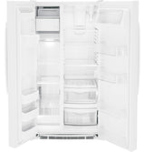 GE GSS25GGPWW - 36 in. 25.3 cu. ft. Side by Side Refrigerator with Ice & Water Dispenser - White