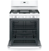 GE JGBS66DEKWW - 30 in. 5 cu. ft. Gas Range with 5 Sealed Burners & Griddle - White