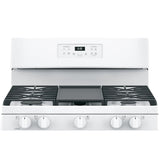 GE JGBS66DEKWW - 30 in. 5 cu. ft. Gas Range with 5 Sealed Burners & Griddle - White