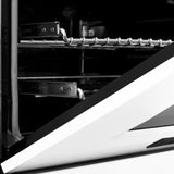 ZLINE Autograph Edition 48" 6.0 cu. ft. Dual Fuel Range with Gas Stove and Electric Oven in DuraSnow Stainless Steel with White Matte Door with Accents (RASZ-WM-48) [Color: Matte Black] - (RASZWM48MB)