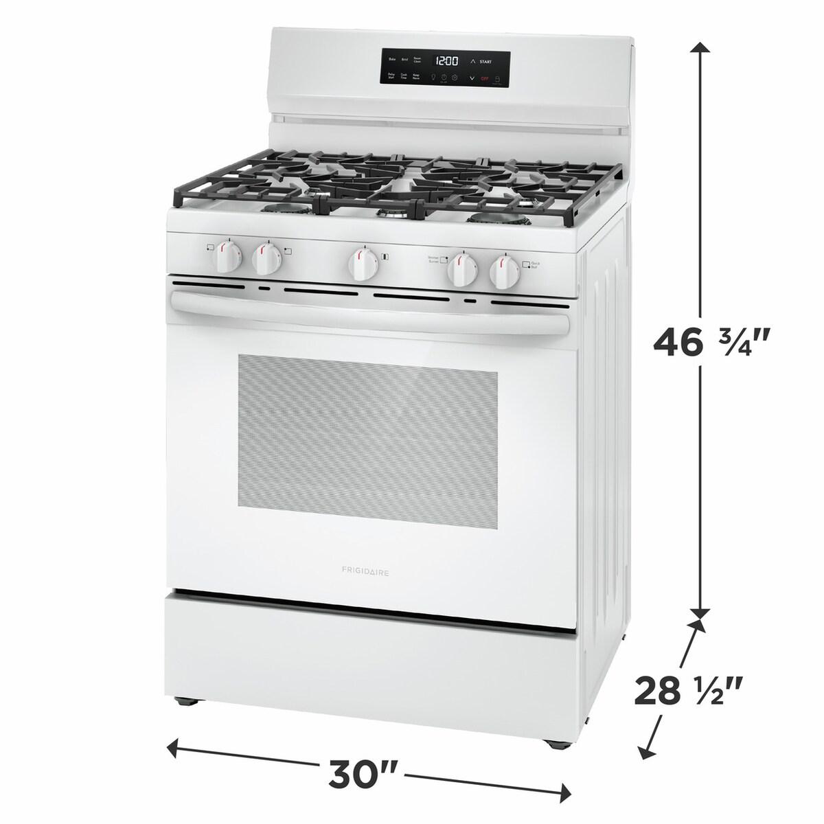 Frigidaire 30" Gas Range with Quick Boil - (FCRG3062AW)