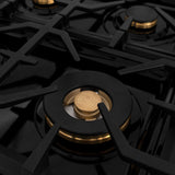 ZLINE Autograph Edition 24" 2.8 cu. ft. Dual Fuel Range with Gas Stove and Electric Oven in Stainless Steel with White Matte Door and Accents (RAZ-WM-24) [Color: Champagne Bronze] - (RAZWM24CB)