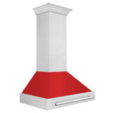 ZLINE 36 in. DuraSnow Stainless Steel Range Hood with DuraSnow Shell (8654SNX-36) [Color: Red Matte] - (8654SNXRM36)