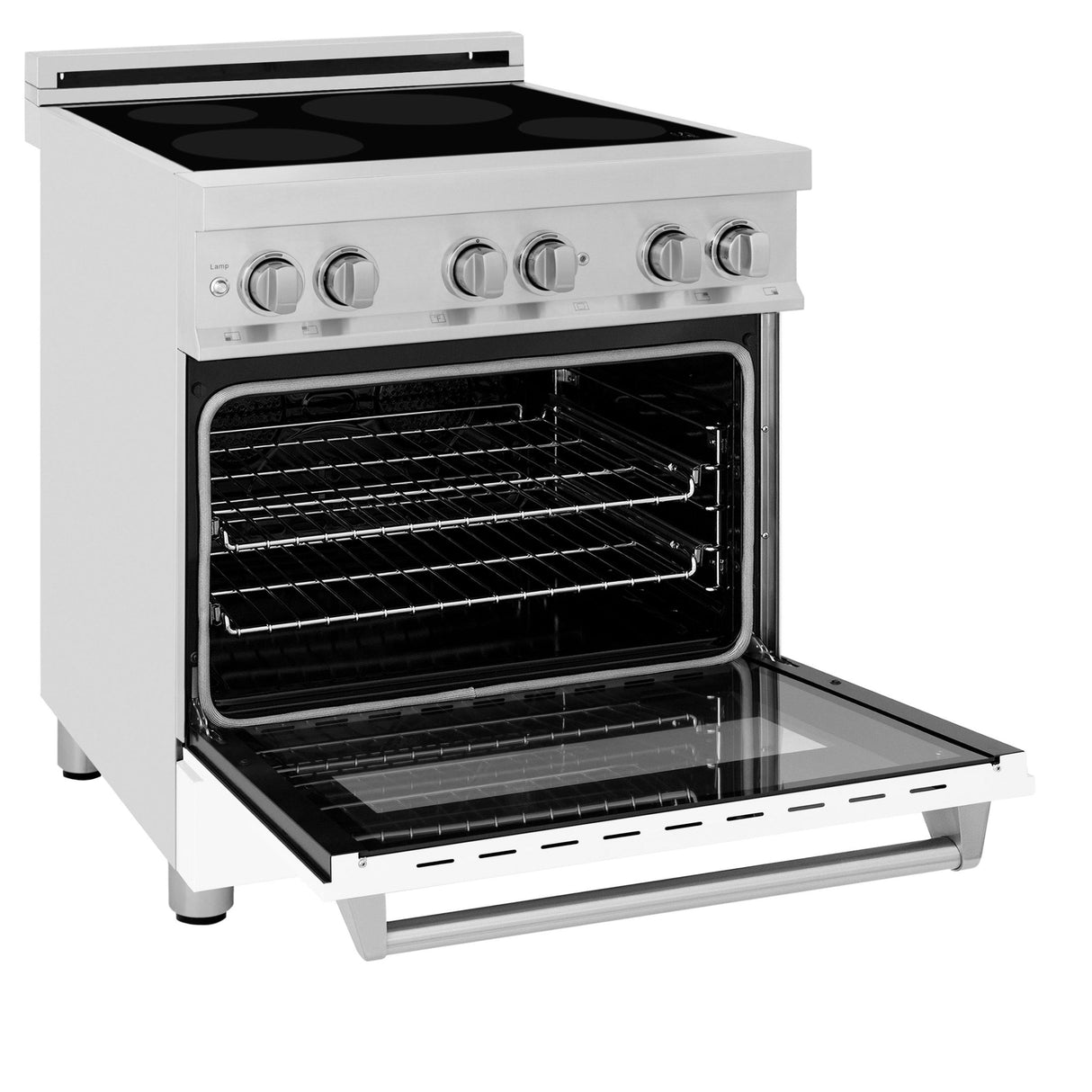 ZLINE 30" 4.0 cu. ft. Induction Range with a 4 Element Stove and Electric Oven in Stainless Steel (RAIND-30) [Color: White Matte] - (RAINDWM30)