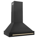 ZLINE 36 in. Autograph Edition Black Stainless Steel Range Hood with Handle (BS655Z-36) [Color: Gold] - (BS655Z36G)