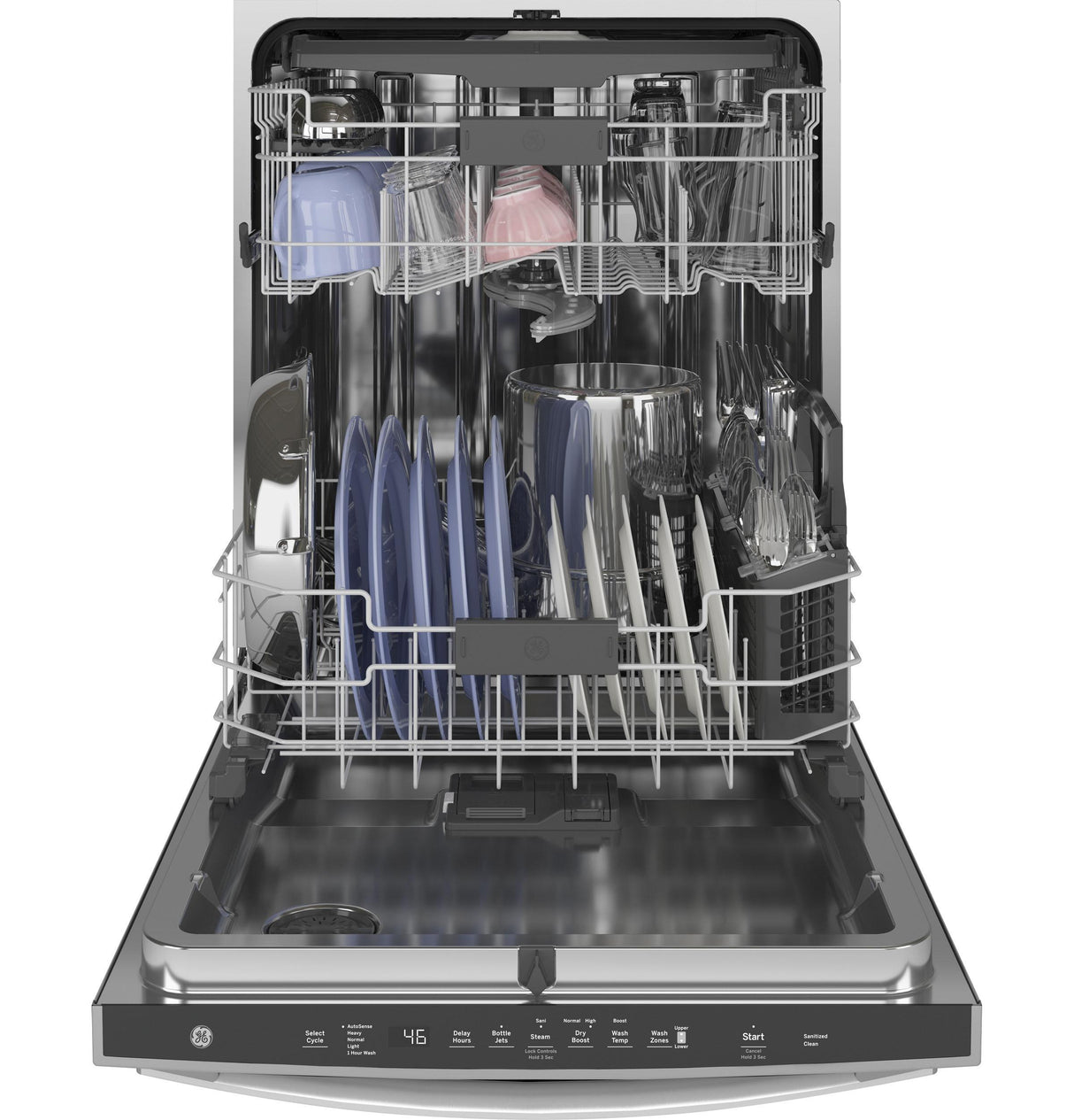 GE(R) ENERGY STAR(R) Top Control with Stainless Steel Interior Dishwasher with Sanitize Cycle & Dry Boost with Fan Assist - (GDT665SSNSS)