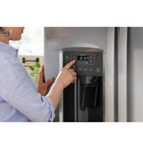 GE GSS25GGPWW - 36 in. 25.3 cu. ft. Side by Side Refrigerator with Ice & Water Dispenser - White