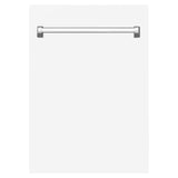 ZLINE 18" Tallac Series 3rd Rack Top Control Dishwasher with Traditional Handle, 51dBa [Color: White Matte] - (DWVWM18)