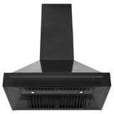ZLINE Black Stainless Steel Range Hood with Black Stainless Steel Handle and Size Options(BS655-BS) - (BS65536BS)