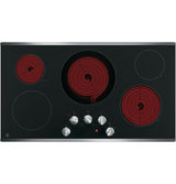 GE JP3036SLSS - 36 in. 5-Burner Electric Cooktop with Simmer Burner & Power Burner - Stainless Steel