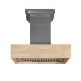 ZLINE Designer Series Wooden Wall Mount Range Hood in Butcher Block (681M) - (681M36)