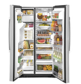 GE GZS22IYNFS - 36 in. 21.8 cu. ft. Counter Depth Side by Side Refrigerator with Ice & Water Dispenser - Fingerprint Resistant Stainless