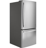 GE(R) ENERGY STAR(R) 21.0 Cu. Ft. Bottom-Freezer Refrigerator Fingerprint Resistant Stainless- (GDE21EYKFS)
