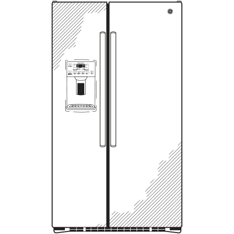 GE GZS22DSJSS - 36 in. 21.9 cu. ft. Counter Depth Side by Side Refrigerator with Ice & Water Dispenser - Stainless Steel