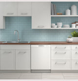 GE GDF535PGRWW - 24 in. Front Control Flush-Mount Dishwasher with 55 dBa Sound Level, Dry Boost & Pocket Handle - White