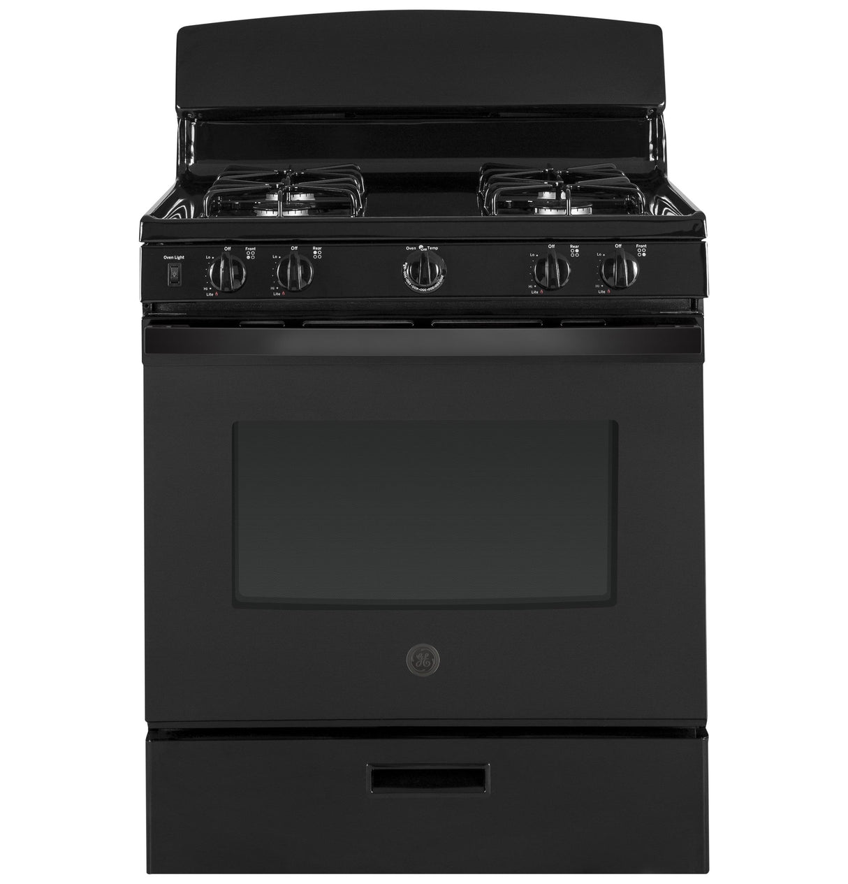 GE JGBS30DEKBB - 30 in. 4.8 cu. ft. Gas Range with 4 Sealed Burners - Black