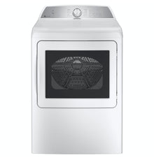 GE Profile(TM) ENERGY STAR(R) 7.4 cu. ft. Capacity aluminized alloy drum Gas Dryer with Sanitize Cycle and Sensor Dry - (PTD60GBSRWS)