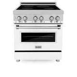 ZLINE 30" 4.0 cu. ft. Induction Range with a 4 Element Stove and Electric Oven in Stainless Steel (RAIND-30) [Color: White Matte] - (RAINDWM30)