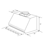 ZLINE Under Cabinet Range Hood in Stainless Steel with Recirculating Options (527) - (52736)