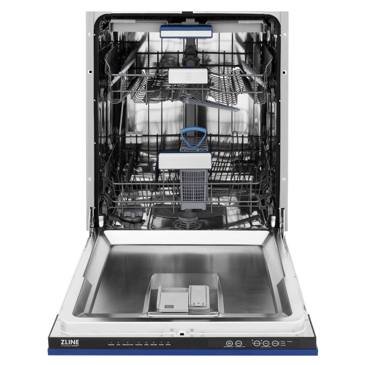 ZLINE 24" Tallac Series 3rd Rack Dishwasher with Traditional Handle, 51dBa (DWV-24) [Color: Blue Matte] - (DWVBM24)