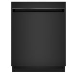 GE 24 in. Top Control Flush-Mount Dishwasher with 51 dBa Sound Level, Condensate Dry & Pocket Handle, Stainless Steel interior - BlackGDT225SGLBB)