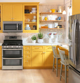 GE GYE22GYNFS - 36 in. 22.1 cu. ft. Counter Depth French Door Refrigerator with Ice & Water Dispenser - Fingerprint Resistant Stainless