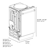 ZLINE 18 in. Compact Top Control Dishwasher with Stainless Steel Tub and Traditional Handle, 52dBa (DW-18) [Color: Unfinished Wood] - (DWUFH18)