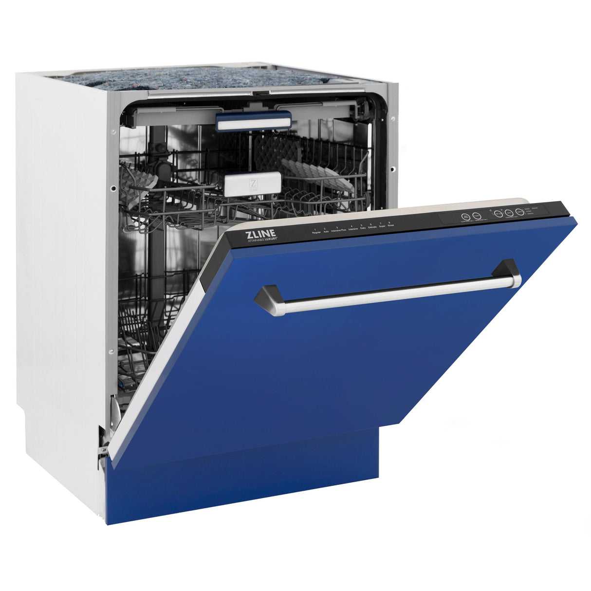 ZLINE 24" Tallac Series 3rd Rack Dishwasher with Traditional Handle, 51dBa (DWV-24) [Color: Blue Matte] - (DWVBM24)