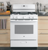 GE JGBS66DEKWW - 30 in. 5 cu. ft. Gas Range with 5 Sealed Burners & Griddle - White