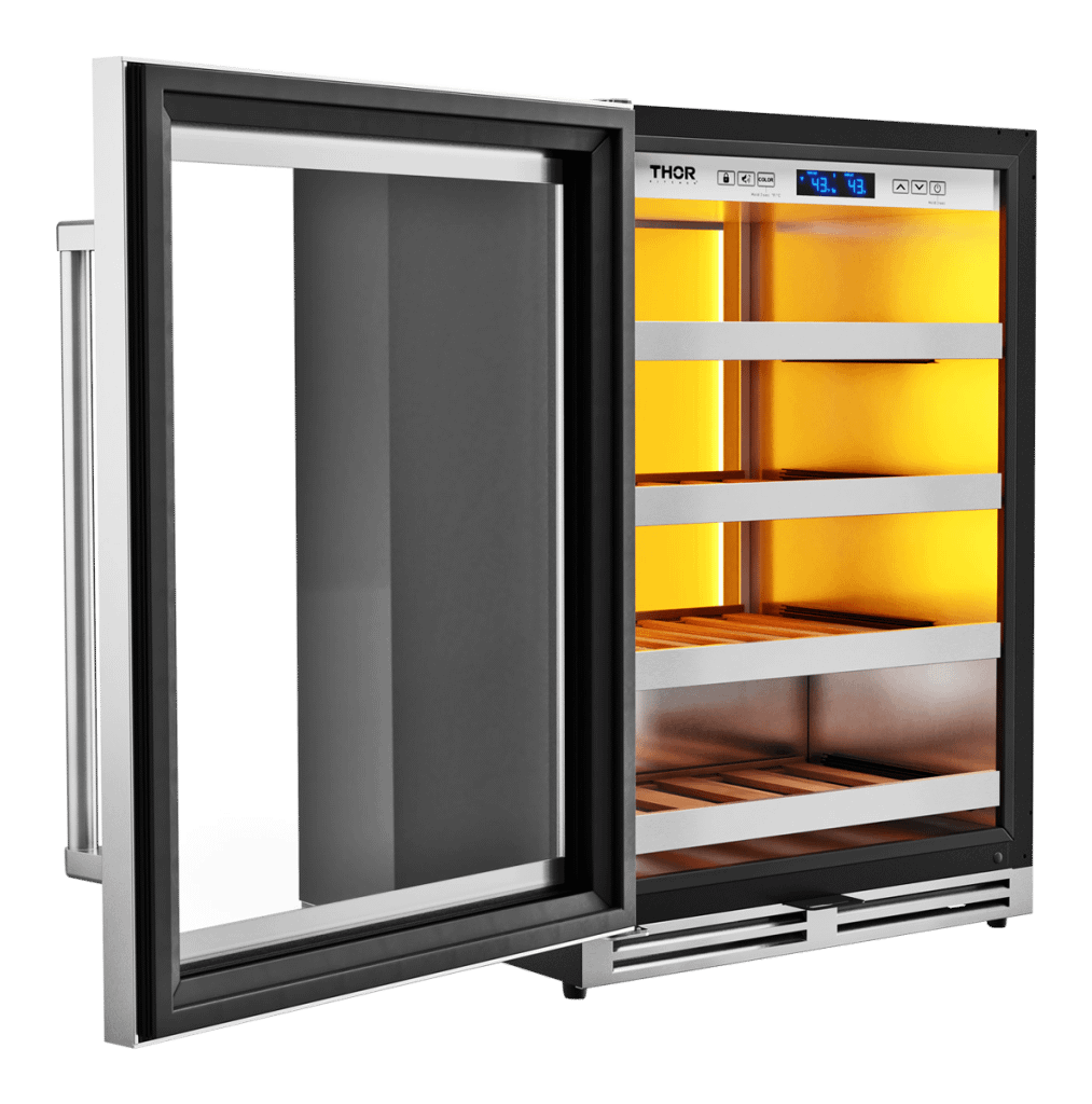 Thor Kitchen 24-inch Single Zone Wine Cooler, Left Swing, 45 Wine Bottle Capacity - Model Twc24ul-lh - (TWC24ULLH)