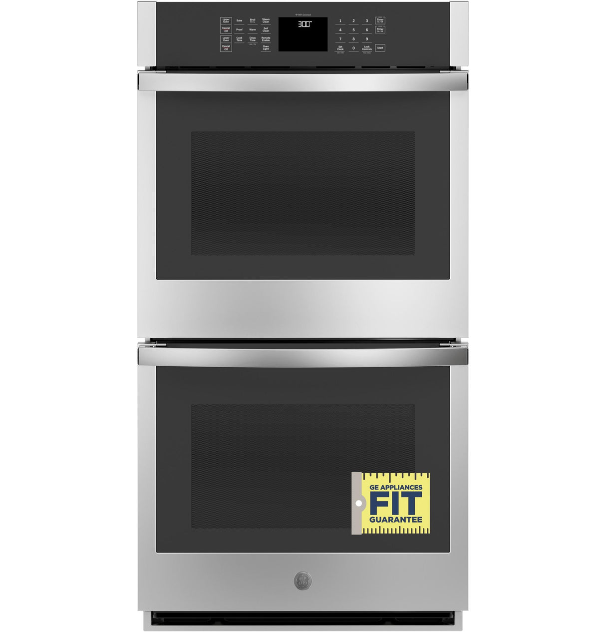 GE JKD3000SNSS - 27 in. 8.6 cu. ft. Smart Top Control Electric Double Wall Oven - Stainless Steel
