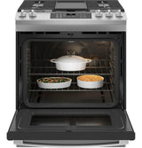 GE(R) 30" Slide-In Front-Control Convection Gas Range with No Preheat Air Fry - (JGS760SPSS)