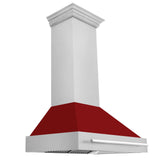 ZLINE 36 in. DuraSnow Stainless Steel Range Hood with DuraSnow Shell (8654SNX-36) [Color: Red Matte] - (8654SNXRM36)