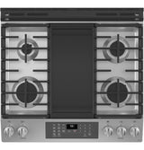 GE(R) 30" Slide-In Front-Control Convection Gas Range with No Preheat Air Fry - (JGS760SPSS)