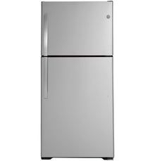 GE GTS22KYNRFS - 33 in. 21.9 cu. ft. Garage Ready Top Freezer Refrigerator - Fingerprint Resistant Stainless
