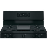 GE JGBS66DEKBB - 30 in. 5 cu. ft. Gas Range with 5 Sealed Burners & Griddle - Black