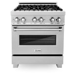 ZLINE 30 in. 4.0 cu. ft. Electric Oven and Gas Cooktop Dual Fuel Range with Griddle in Fingerprint Resistant Stainless (RAS-SN-GR-30) - (RASSNGR30)