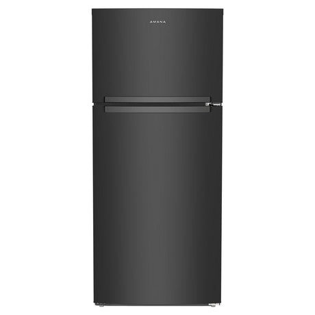 Amana ARTX3028PB black top-freezer refrigerator front view