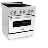 ZLINE 30" 4.0 cu. ft. Induction Range with a 4 Element Stove and Electric Oven in Stainless Steel (RAIND-30) [Color: White Matte] - (RAINDWM30)