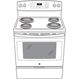 GE JBS360DMBB - 30 in. 5 cu. ft. Electric Range with Coil Burners - Black