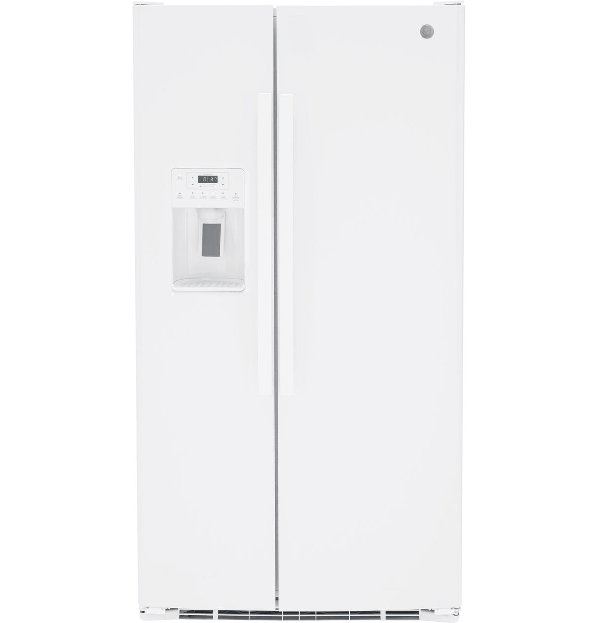 GE GSS25GGPWW - 36 in. 25.3 cu. ft. Side by Side Refrigerator with Ice & Water Dispenser - White