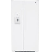 GE GSS25GGPWW - 36 in. 25.3 cu. ft. Side by Side Refrigerator with Ice & Water Dispenser - White
