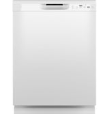 GE GDF535PGRWW - 24 in. Front Control Flush-Mount Dishwasher with 55 dBa Sound Level, Dry Boost & Pocket Handle - White